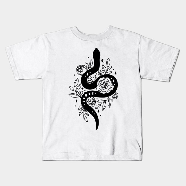 Snake Kids T-Shirt by nerdlkr